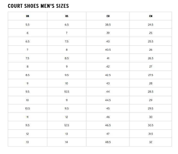Shoe Sizes Men